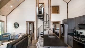 Smart TV, fireplace, video games, table football