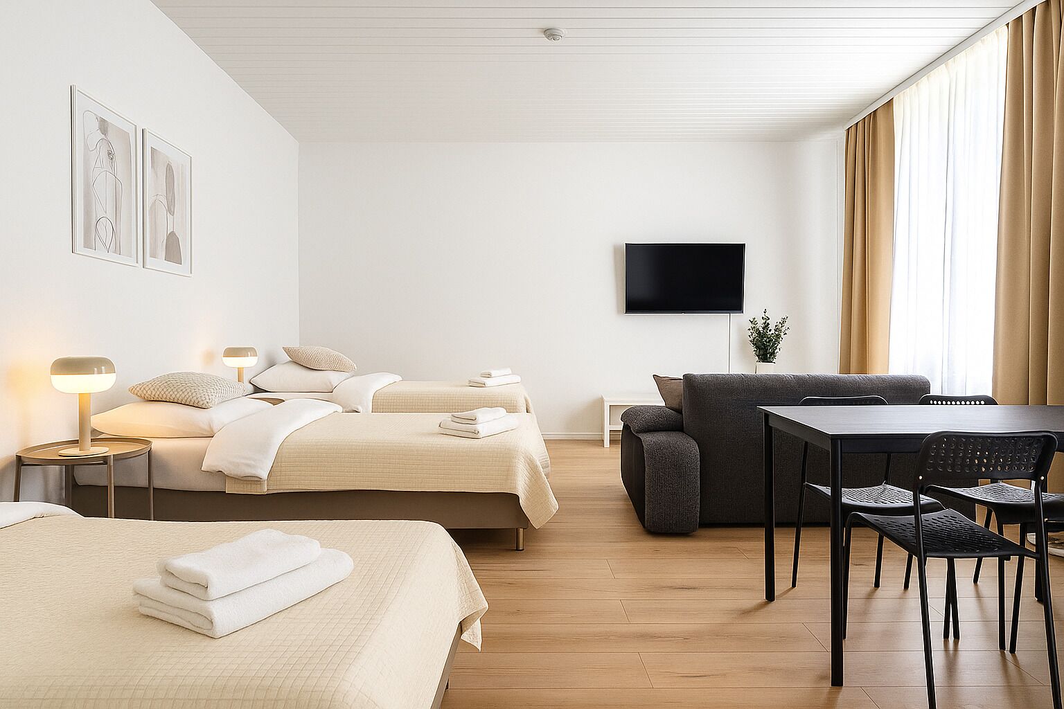 Familienapartment, Blick auf den Innenhof | Kostenloses WLAN