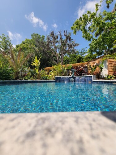 Unique and tranquil pool home just steps from delightful downtown St. Augustine.