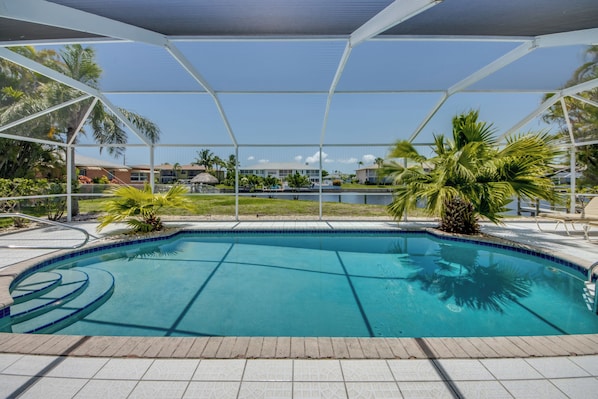 Outdoor pool, a heated pool