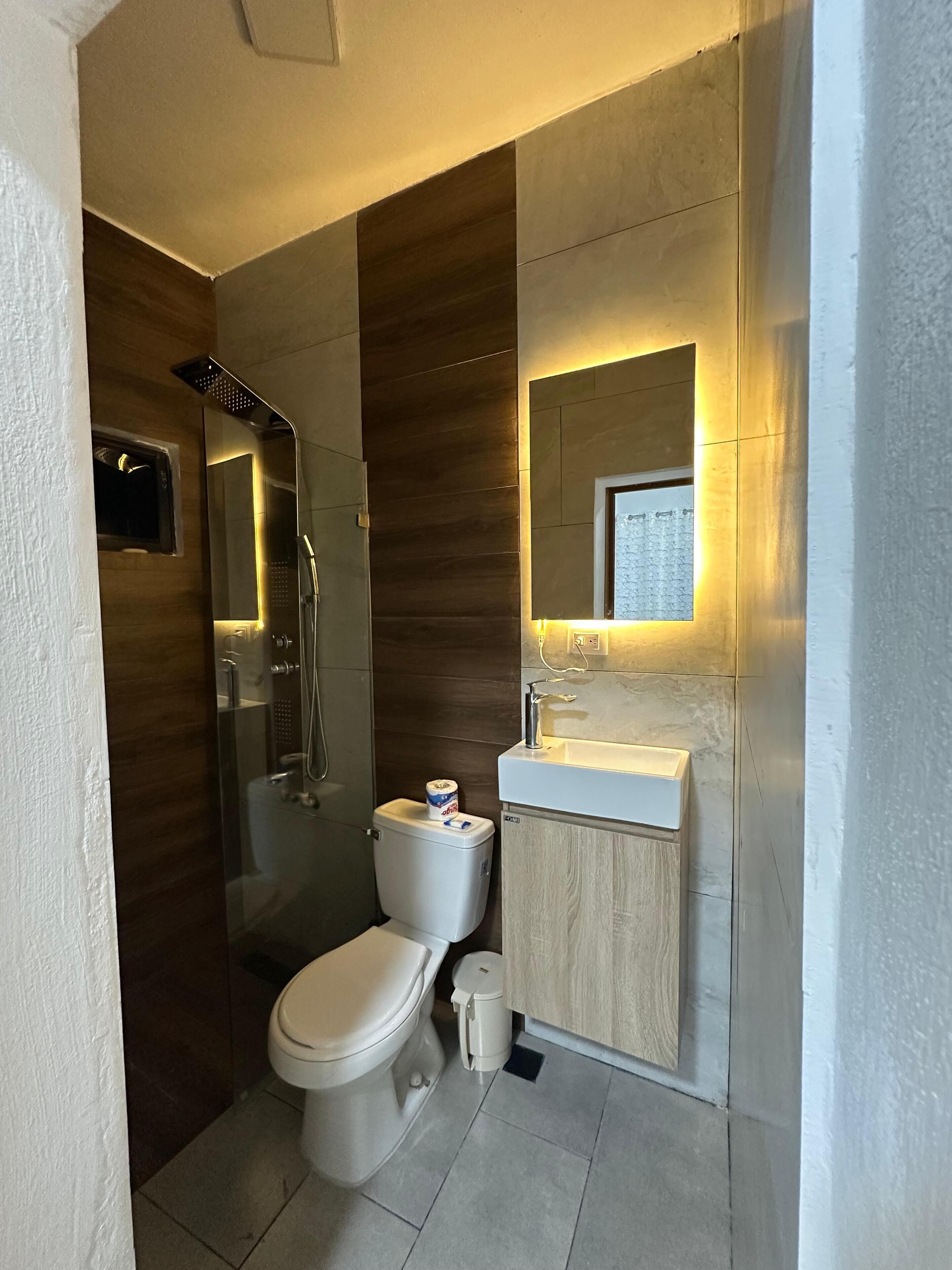 Deluxe Room | Bathroom | Shower, towels, soap, toilet paper