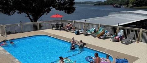 Outdoor pool, a heated pool