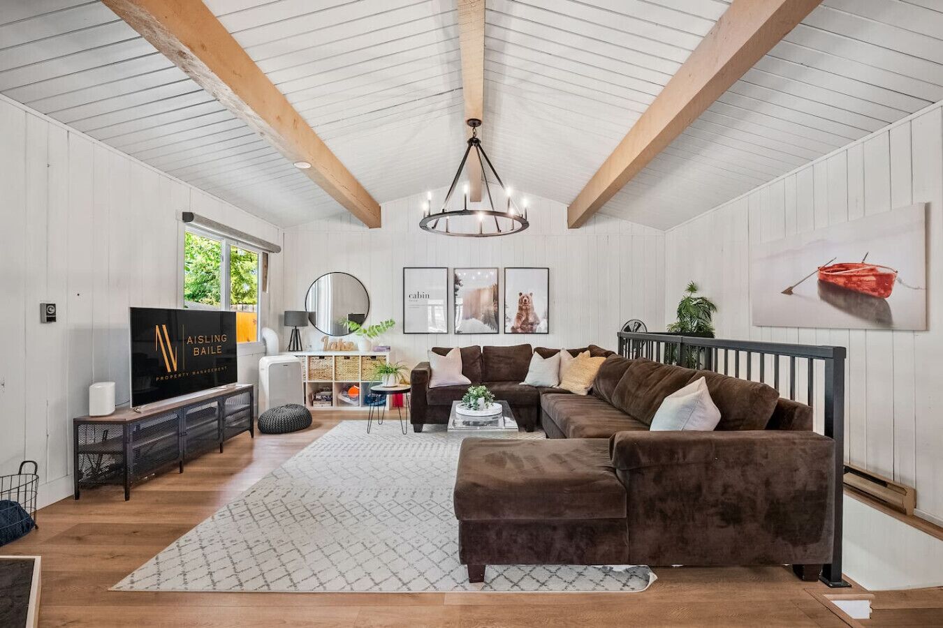 Smart-tv en een open haard