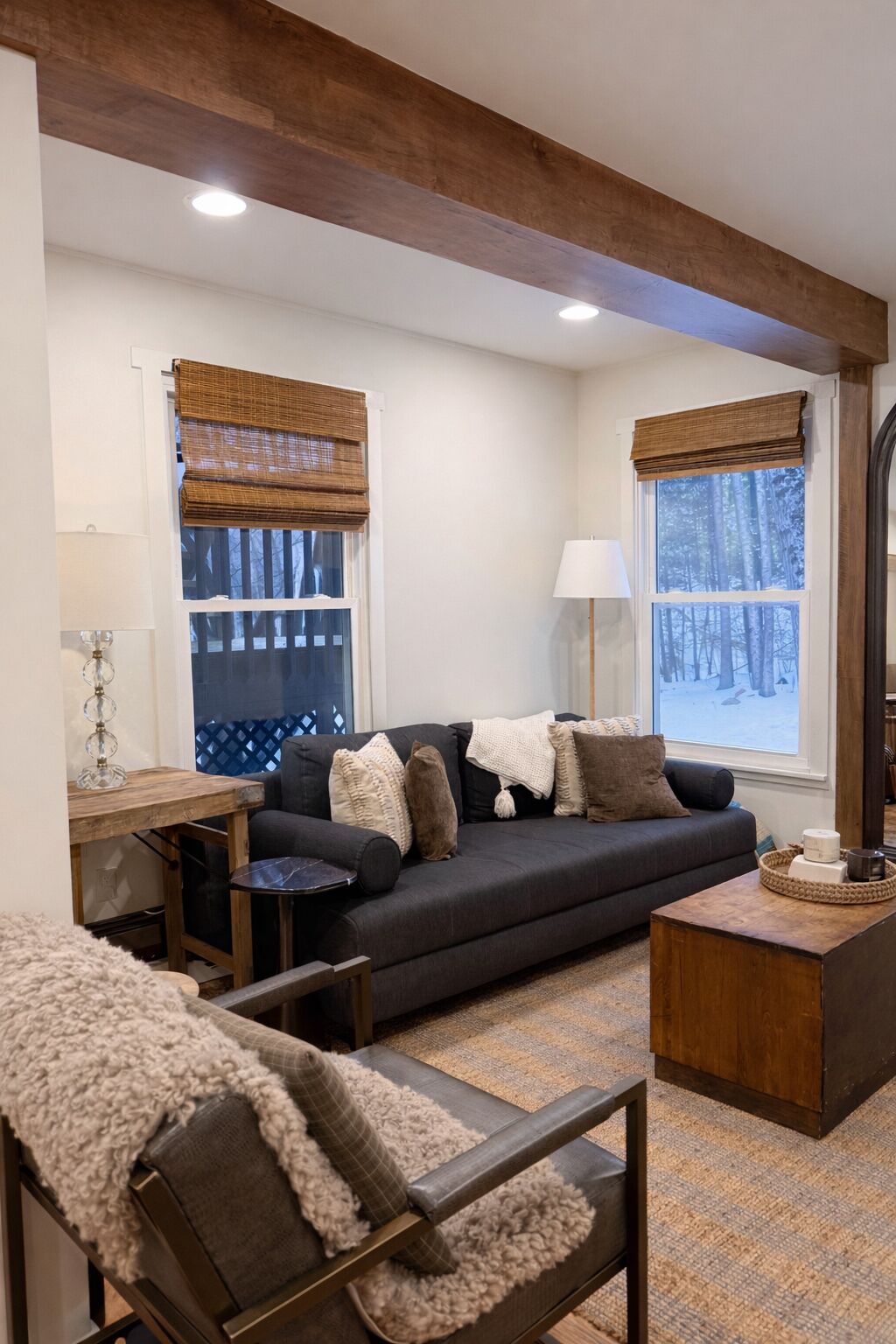 Smart TV, fireplace, video games, books