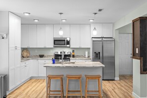 Microwave, oven, stovetop, dishwasher
