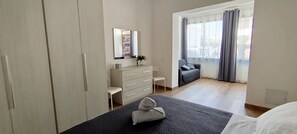1 bedroom, iron/ironing board, travel crib, WiFi (free)