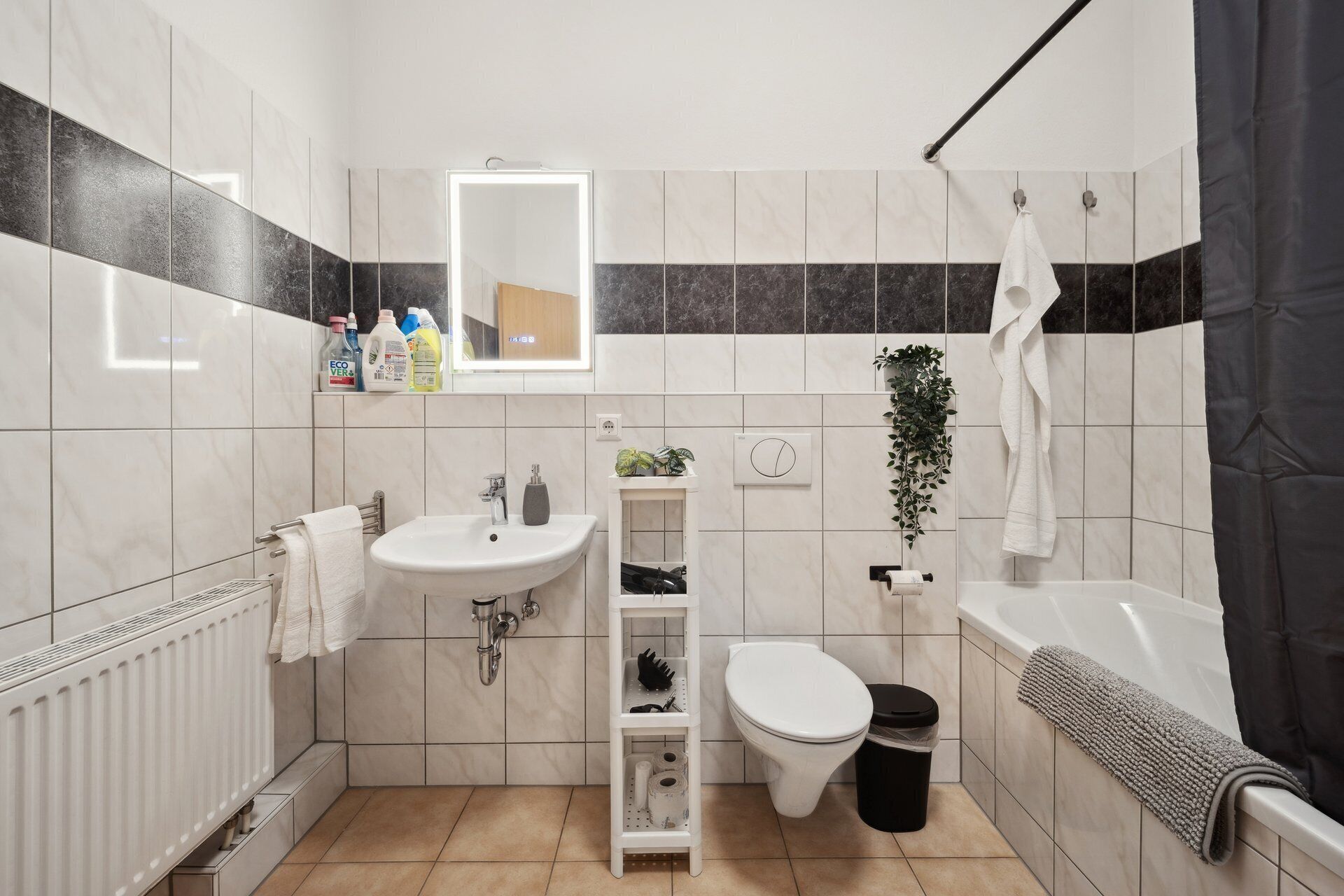 Haartrockner, Handtücher, Toilettenpapier