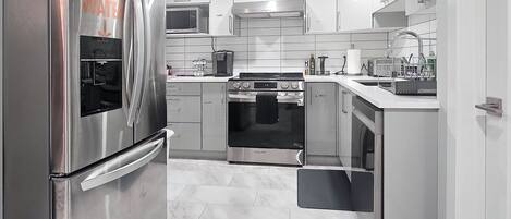 Microwave, oven, stovetop, dishwasher