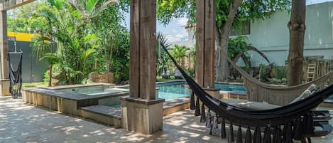 Outdoor pool, a heated pool