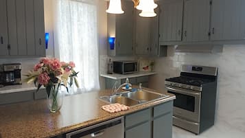 Microwave, oven, stovetop, dishwasher