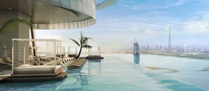 Pool - Premium Studio Apartment - The Palm Tower (Dubai)