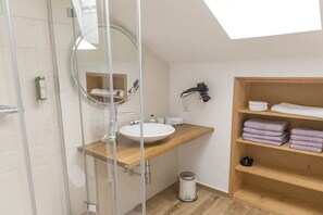 Shower, hair dryer