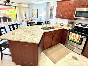 Microwave, oven, stovetop, dishwasher