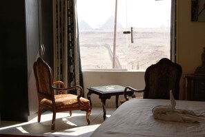 Superior Double or Twin Room, Patio, Mountain View | Egyptian cotton sheets, premium bedding, down comforters