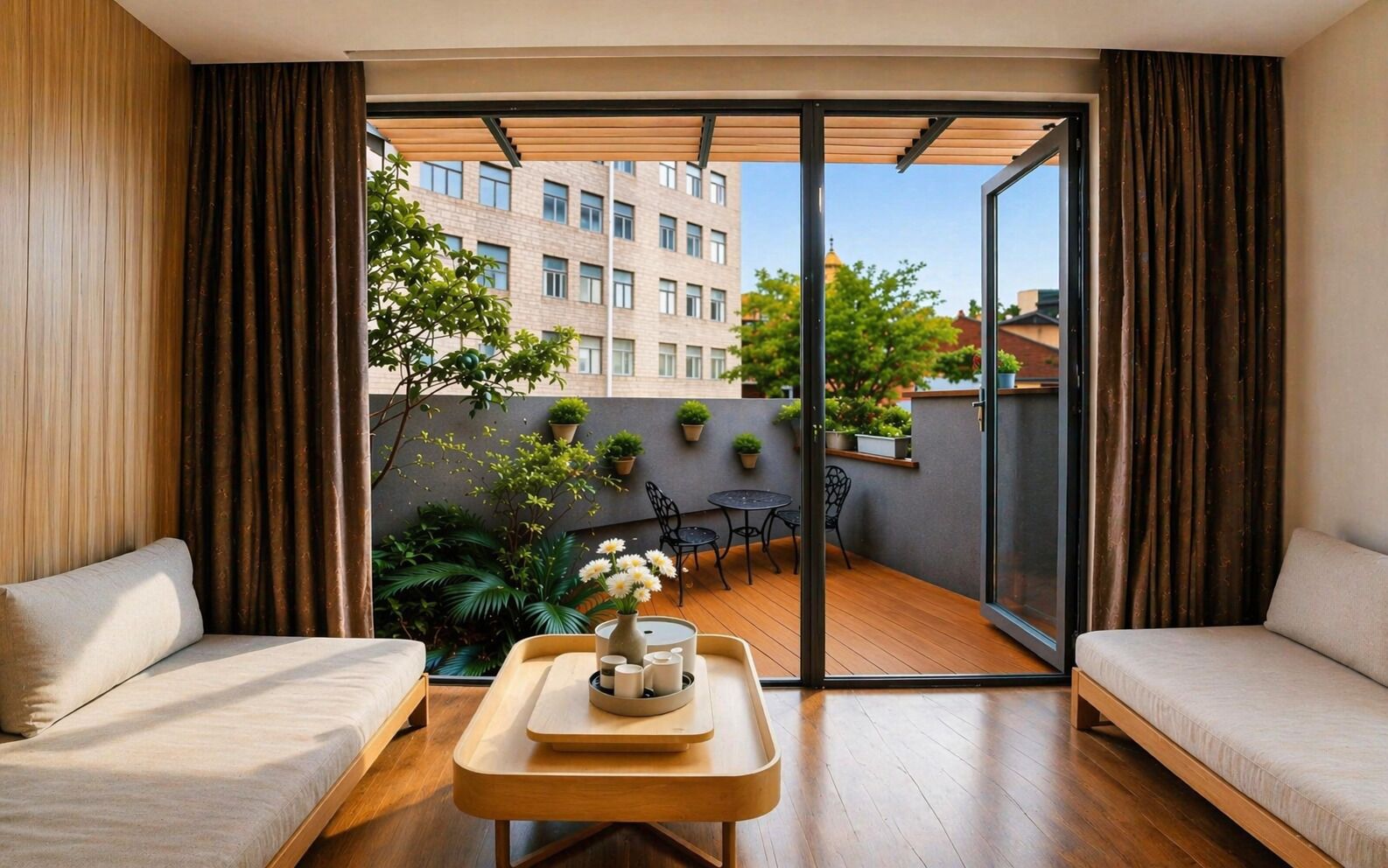 Double Room, Balcony, City View