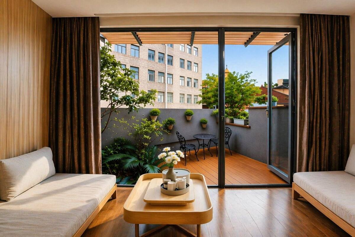 Double Room, Balcony, City View | Premium bedding, down duvets, memory-foam beds, free minibar