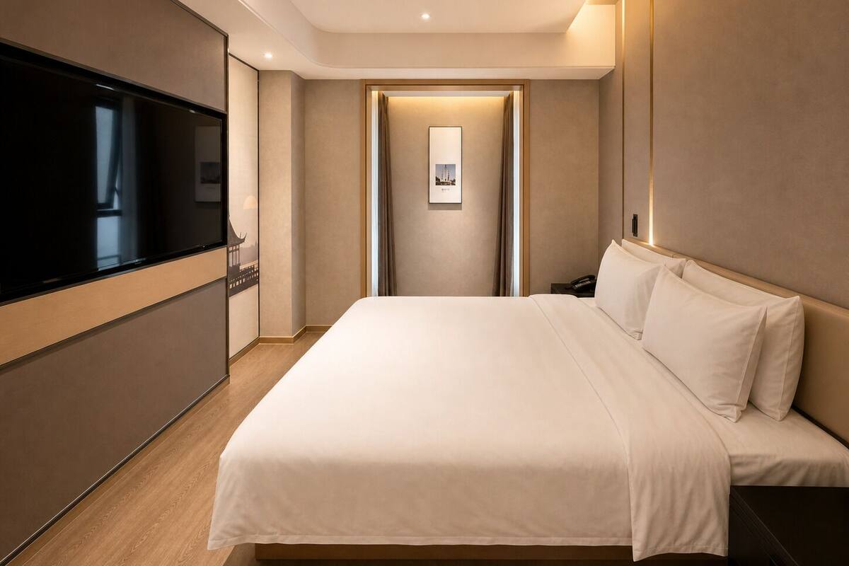 Basic Double Room | Premium bedding, down duvets, memory-foam beds, free minibar