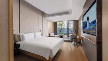 Double Room, Balcony, City View | Premium bedding, down comforters, memory foam beds, free minibar