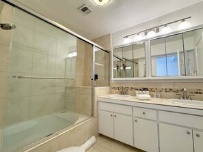Hair dryer, towels