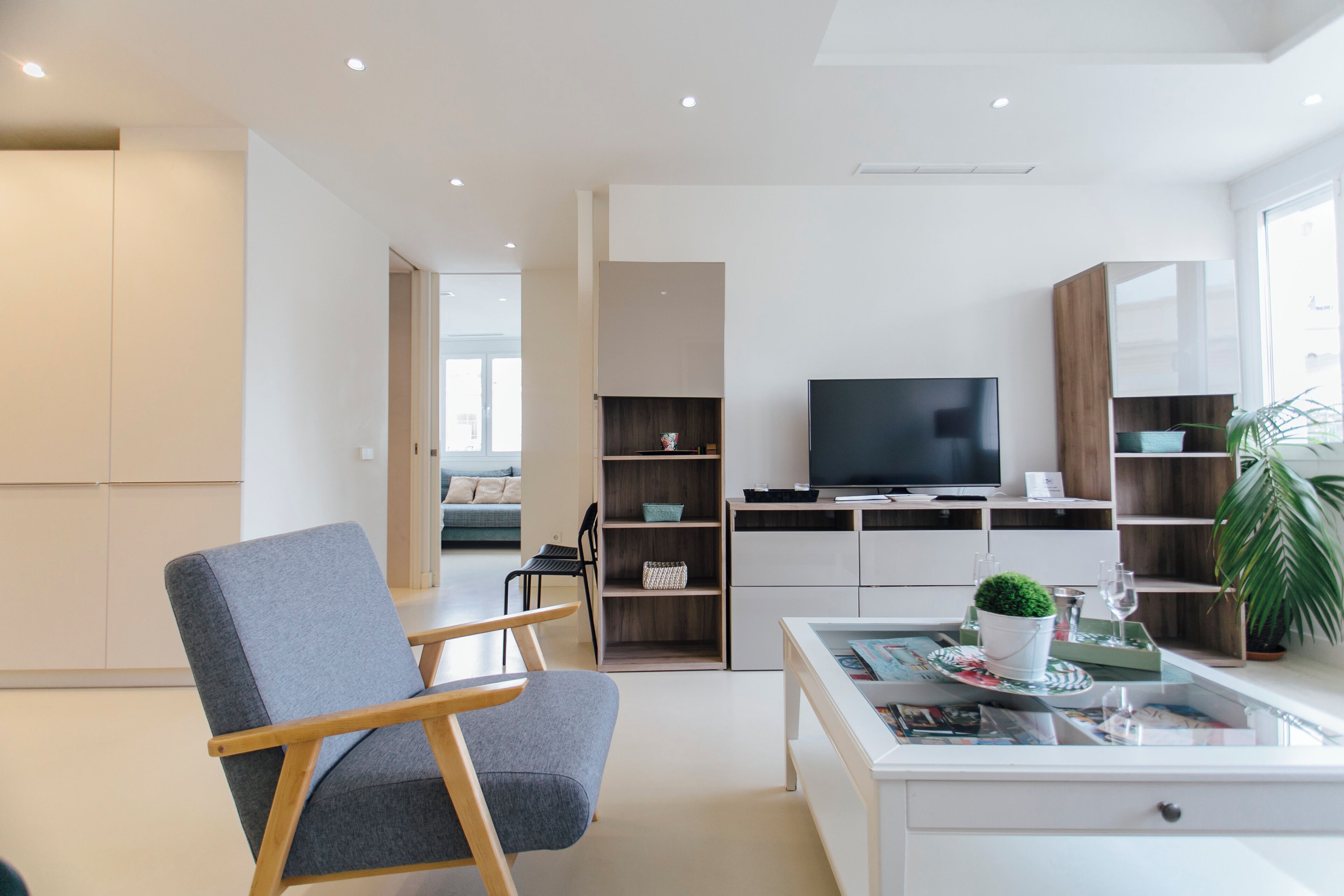 公寓, 城市景观 | 起居区 | 平板电视