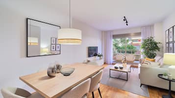 Apartamento família, 3 quartos | Área de estar