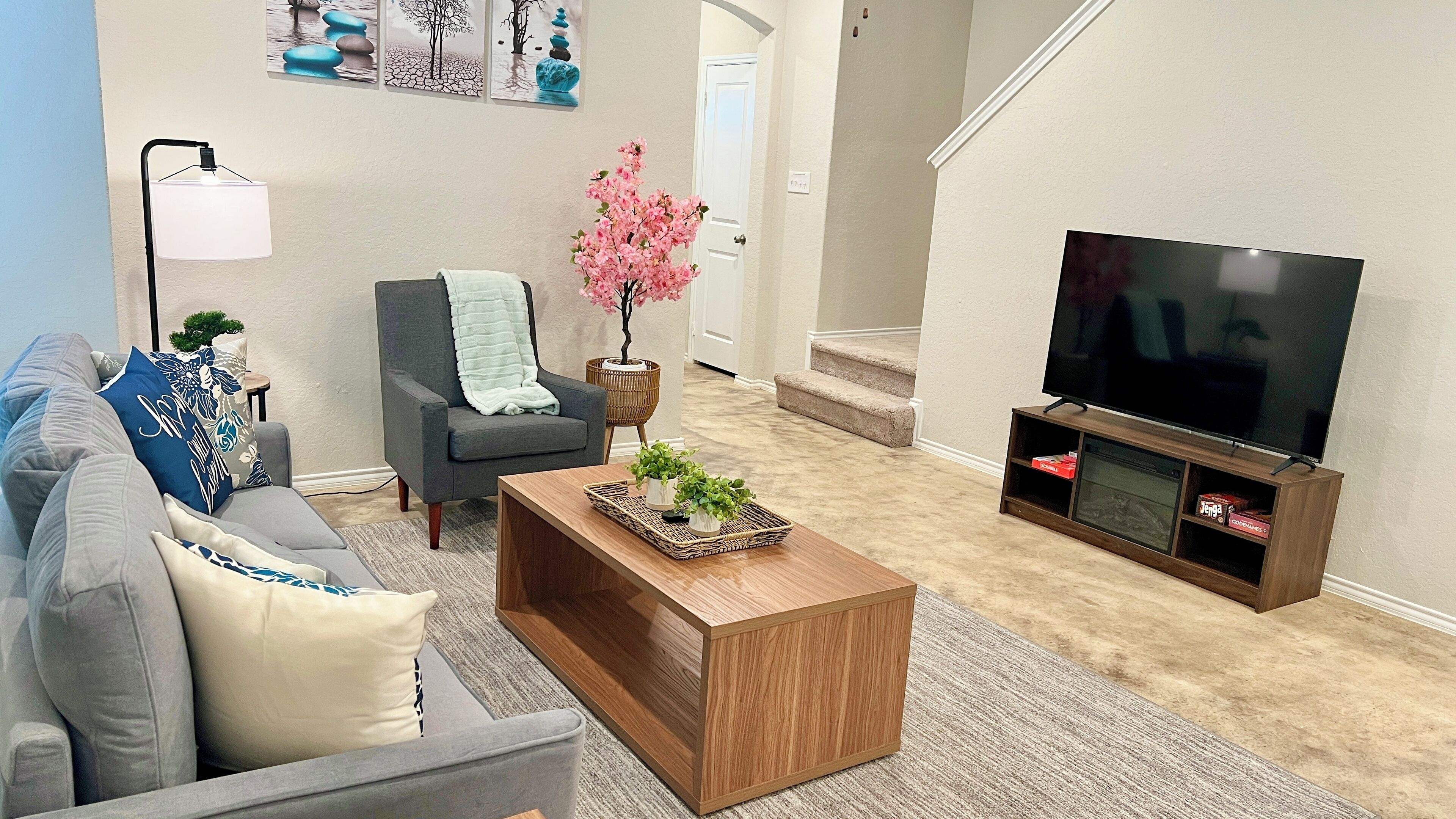 TV connectée, cheminée