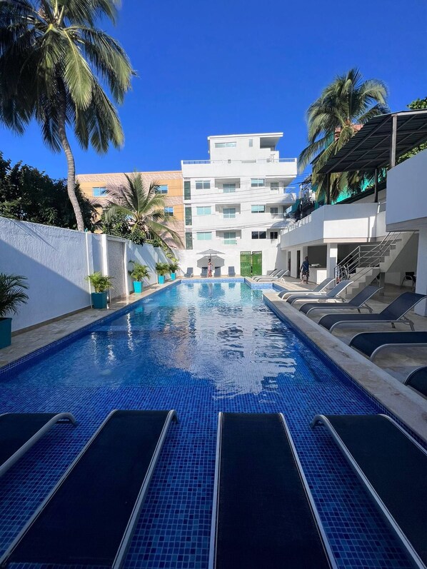 Pool - La Boquilla Oasis - Charming 1-Bedroom Apartment with Pool (Unknown)