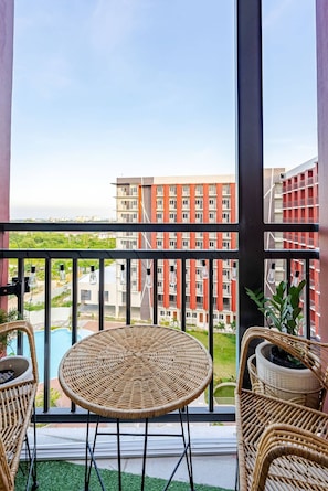 Condo, 1 Bedroom, Accessible, Balcony | Balcony - Modern Studio Poolside Balcony Near Mactan Airport (Lapu-Lapu)