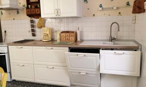 Opvaskemaskine, køkkentøj/tallerkener/redskaber