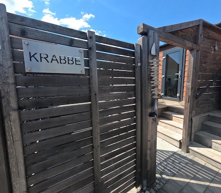 Exterior detail. Crab on the Rhön beach with whirlpool