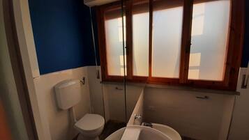 Shower, bidet, toilet paper