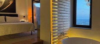 The Barn suite with overhanging rooftop terrace