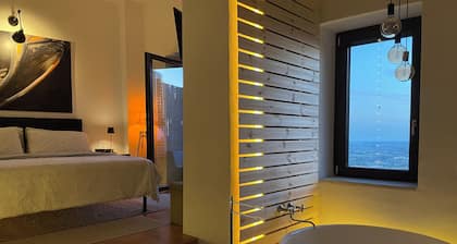The Barn suite with overhanging rooftop terrace