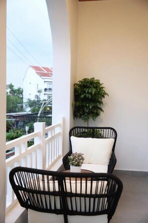 Deluxe Double Room, Balcony, City View | Terrace/patio