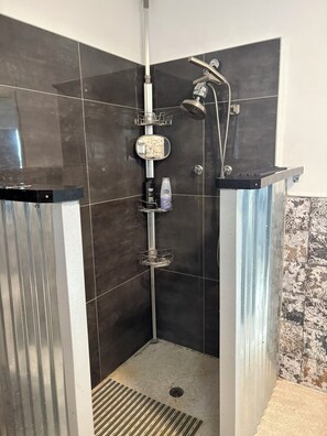 Shower, hair dryer, towels, soap - Direct Bay View Charming studio with WiFi in fabulous Fort Pierce sleeps 3 (Fort Pierce)