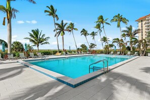 A heated pool
