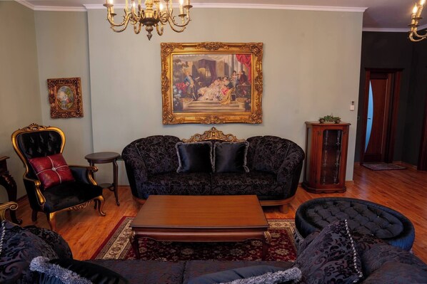 Villa, 3 chambres | Coin séjour