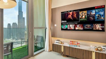 Appartement Panoramique, 4 chambres, vue ville | Coin séjour