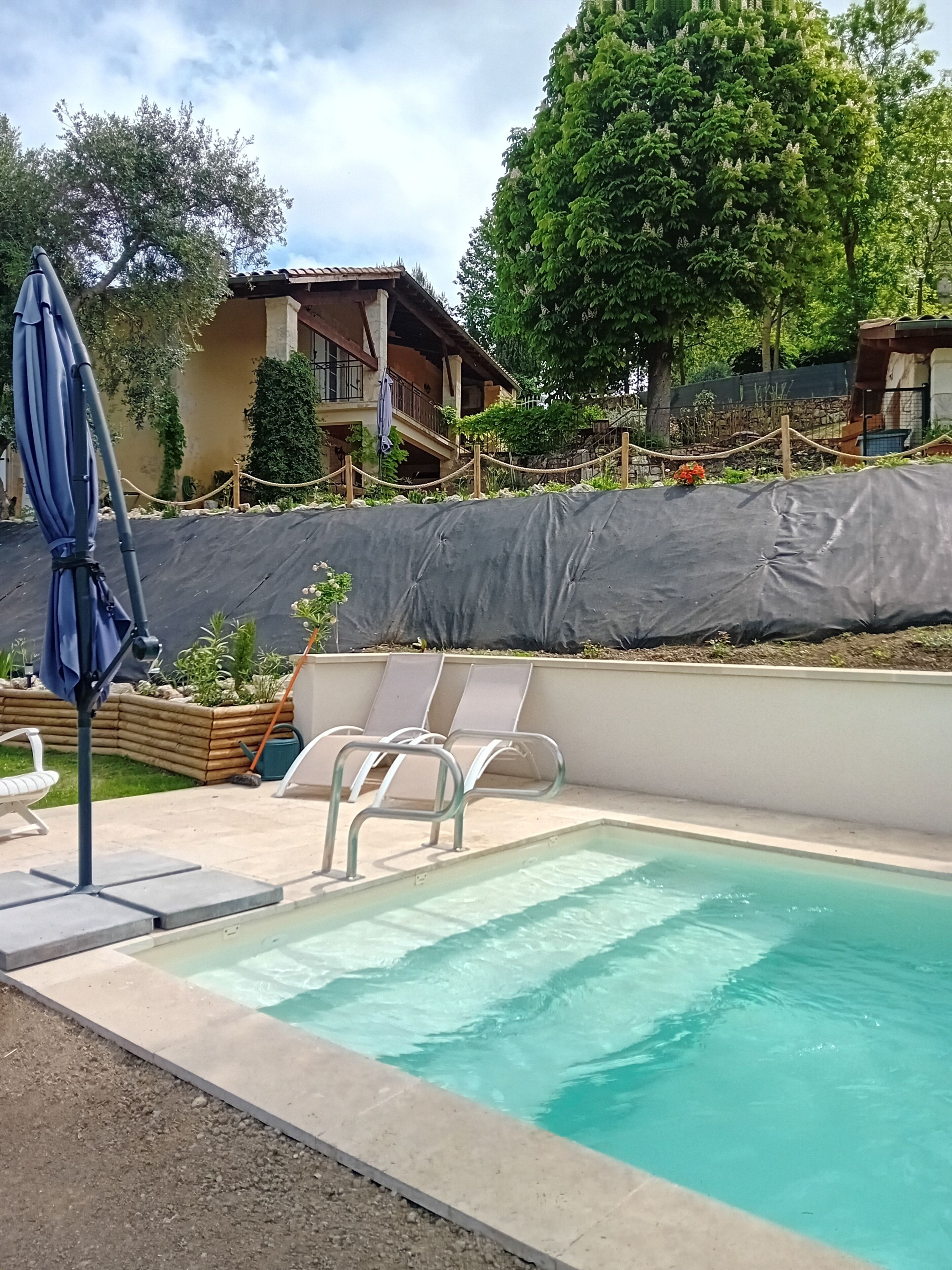 Piscine extérieure, piscine chauffée