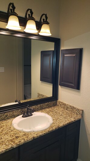 Shower, towels, soap, toilet paper