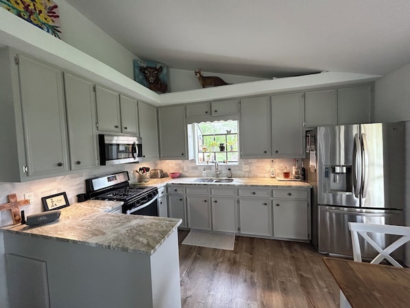 Microwave, oven, stovetop
