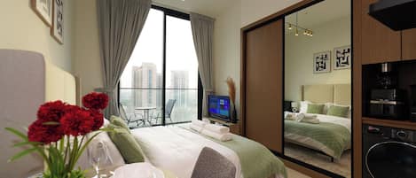 1 makuuhuone, silitysrauta/-lauta, Wi-Fi, vuodevaatteet