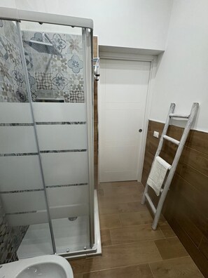 Shower, hair dryer, bidet, soap