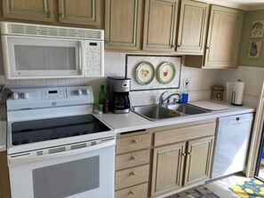 Microwave, stovetop, dishwasher