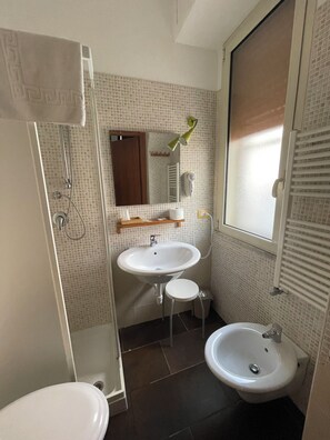 Dusche, Haartrockner, Bidet, HandtĂŒcher