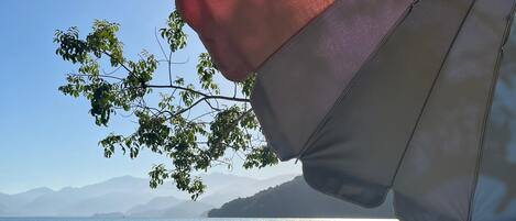 Beach nearby, sun-loungers