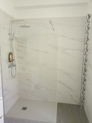 Dusche, Haartrockner, Bidet, Handtücher