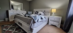 3 bedrooms, iron/ironing board, travel cot, WiFi