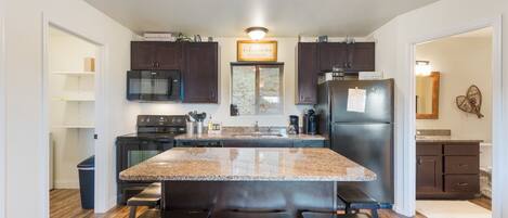 Microwave, oven, stovetop, dishwasher