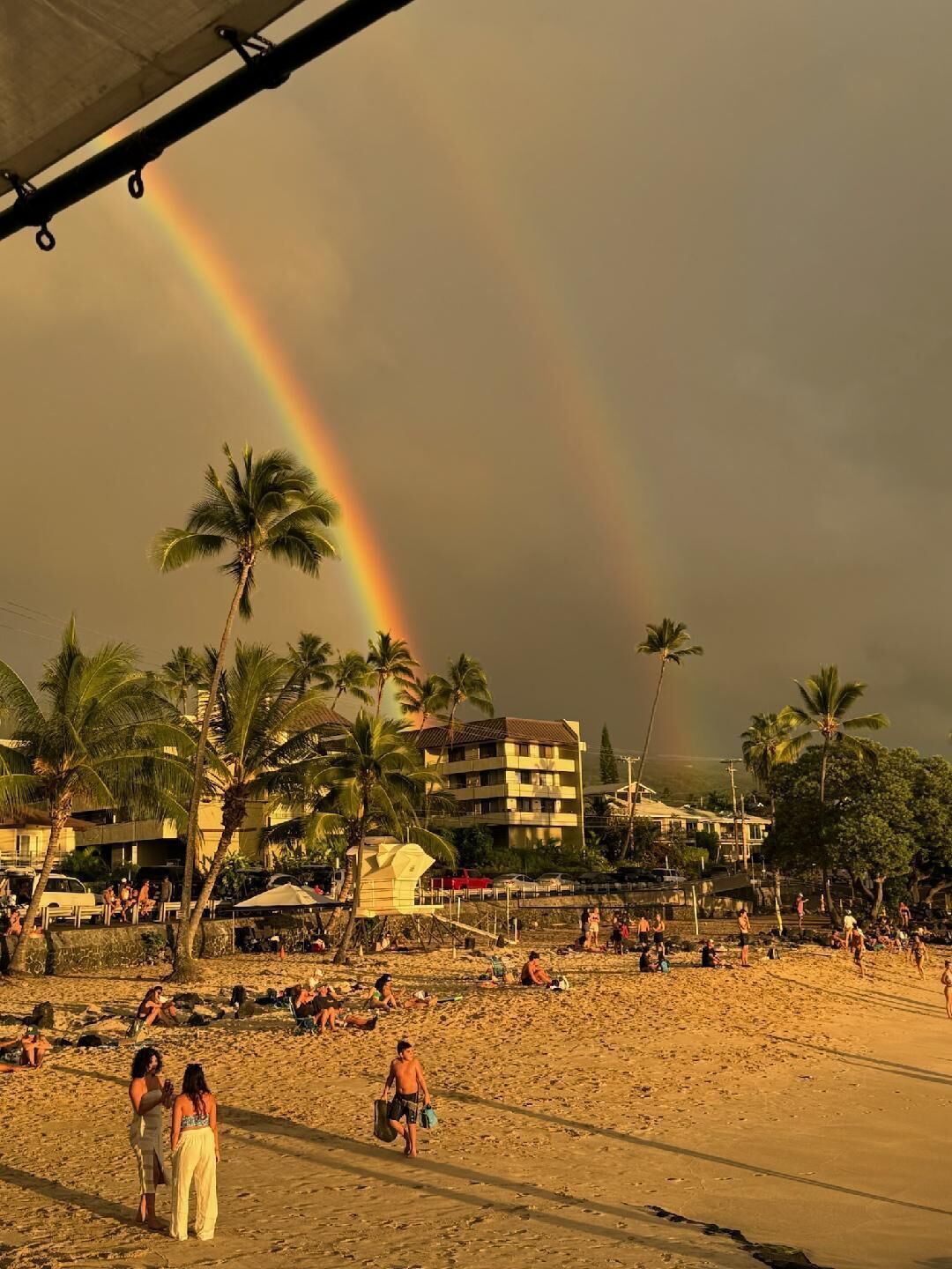 Nær stranden, solsenger og strandhåndklær